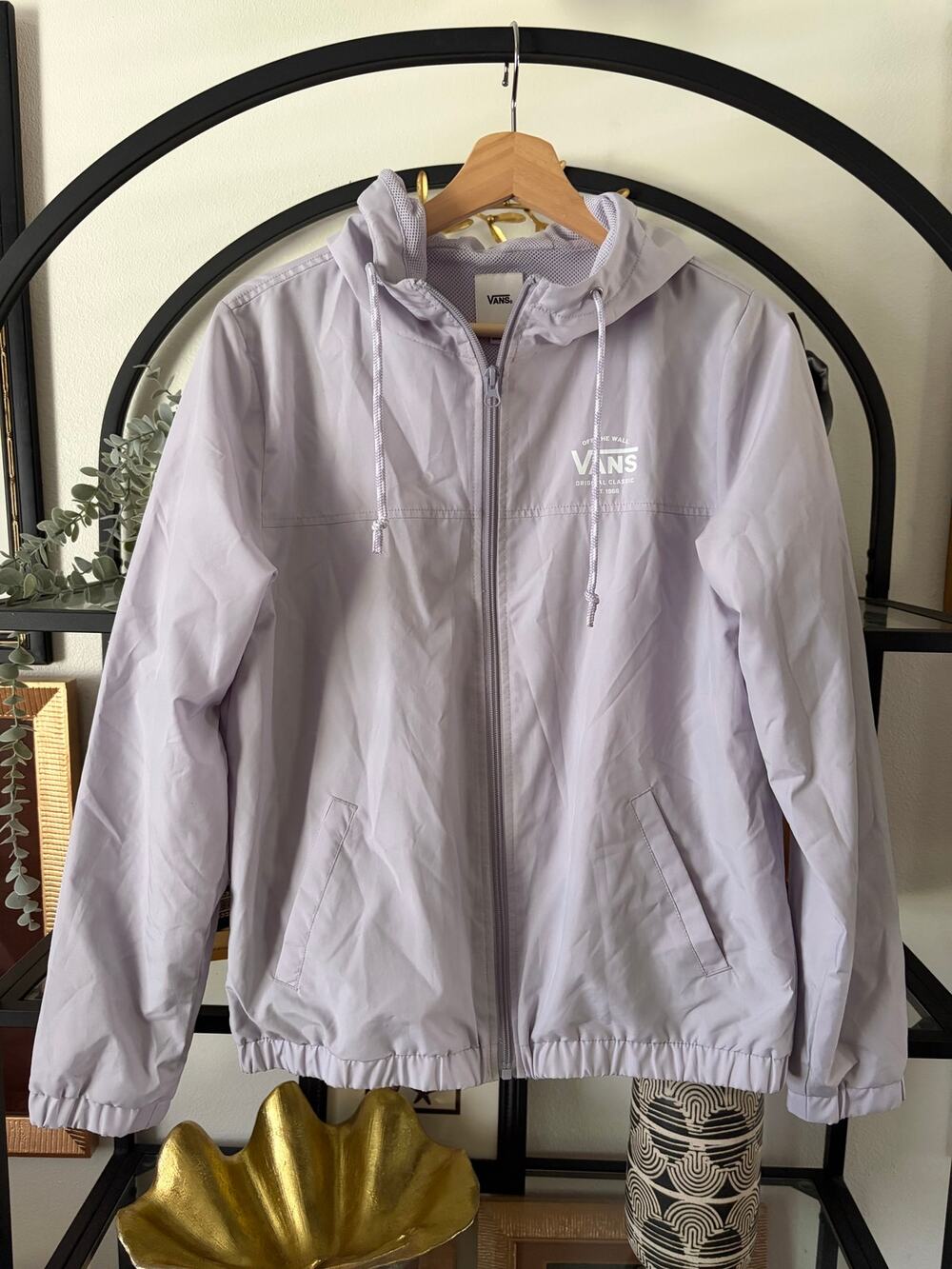 Vans Kastle II Windbreaker Womens Small Evening Haze Lavender Hooded Jacket